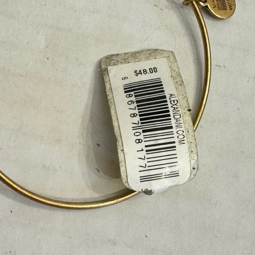 Alex and Ani Green Sour Apple Sparkler Bangle Bracelet Rafaelian Gold RARE NWT